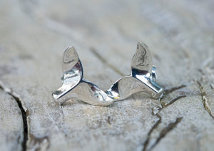 Whale Tail Stud Earrings