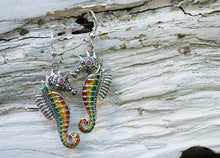 Load image into Gallery viewer, Tribal Seahorse Earrings
